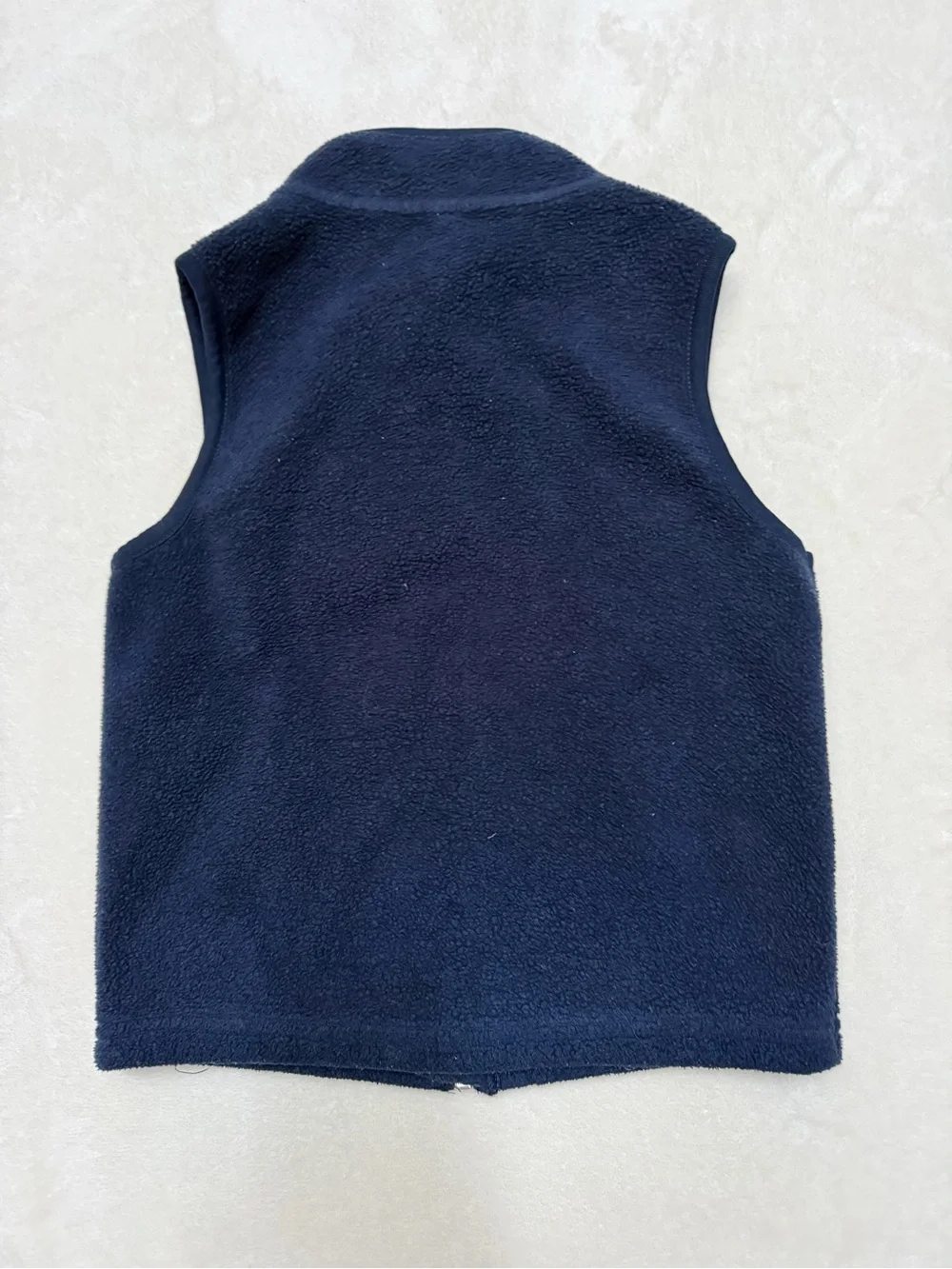 GAP Navy Fleece Zip-Up Vest with Red & White Logo